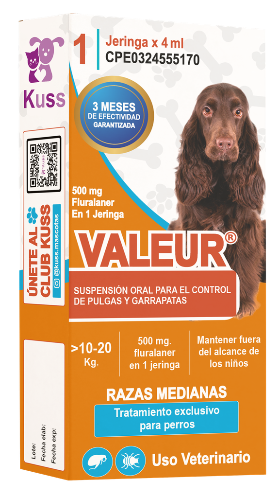 VALEUR JERINGA 10Kg -  20 Kg (FLURALANER) x 4ml